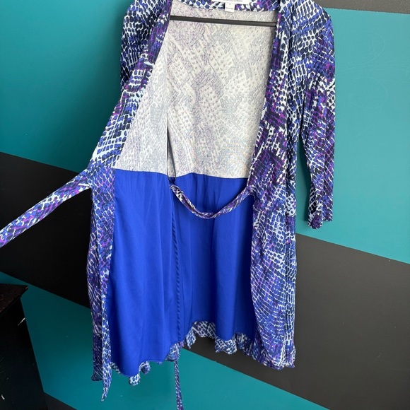 Diane Von Furstenberg Blue and Purple Long Sleeve Dress - Picture 7 of 15
